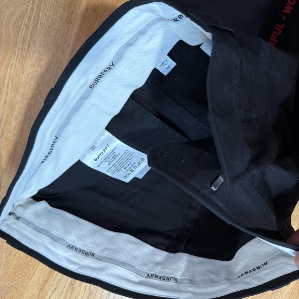 Burberry Black Joggers with Red Stripe - Picture 7 of 11